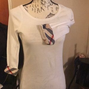 White Burberry shirt nova sz M